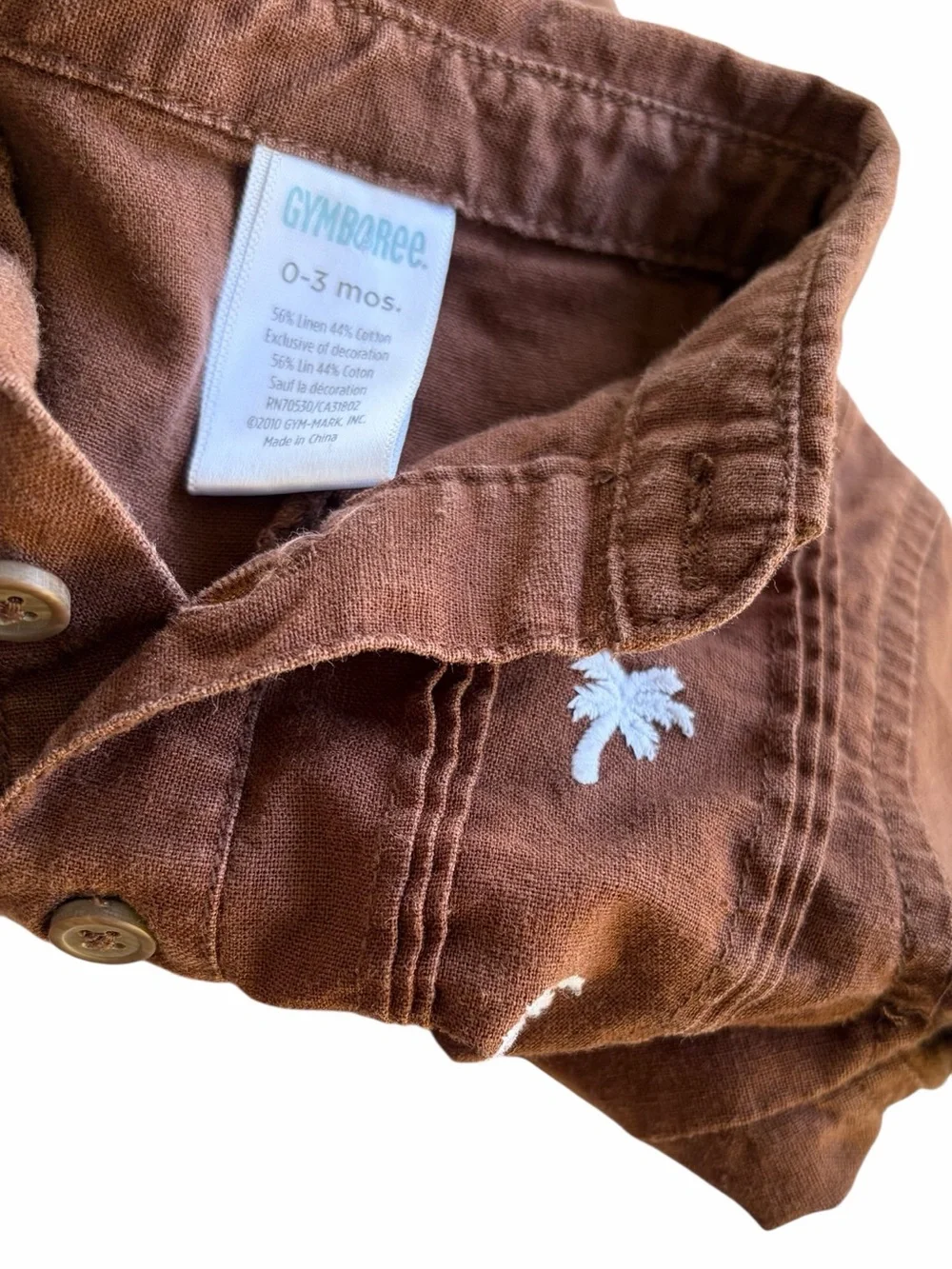 Adorable Gymboree “Little Surfer Dude”Linen Blend Romper